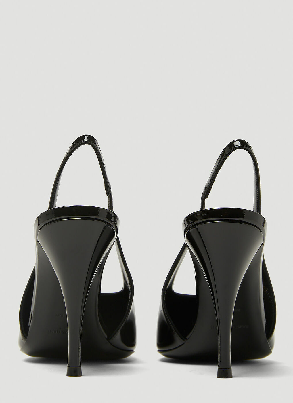 Blade Slingback Heels in Black Saint Laurent