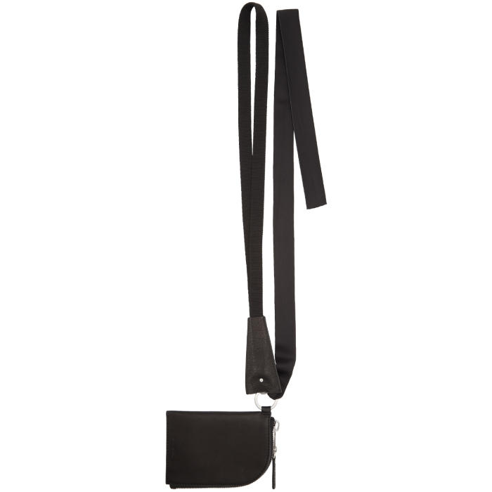 Rick Owens Black Neck Wallet Rick Owens