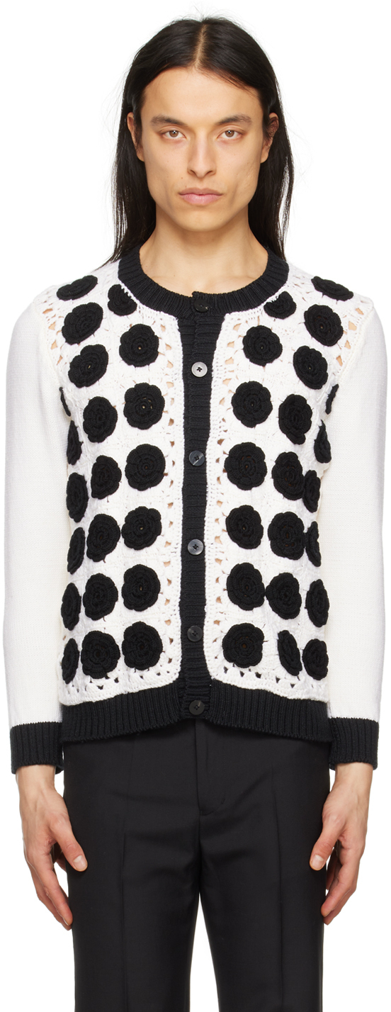 Ernest W. Baker White Floral Cardigan Ernest W. Baker