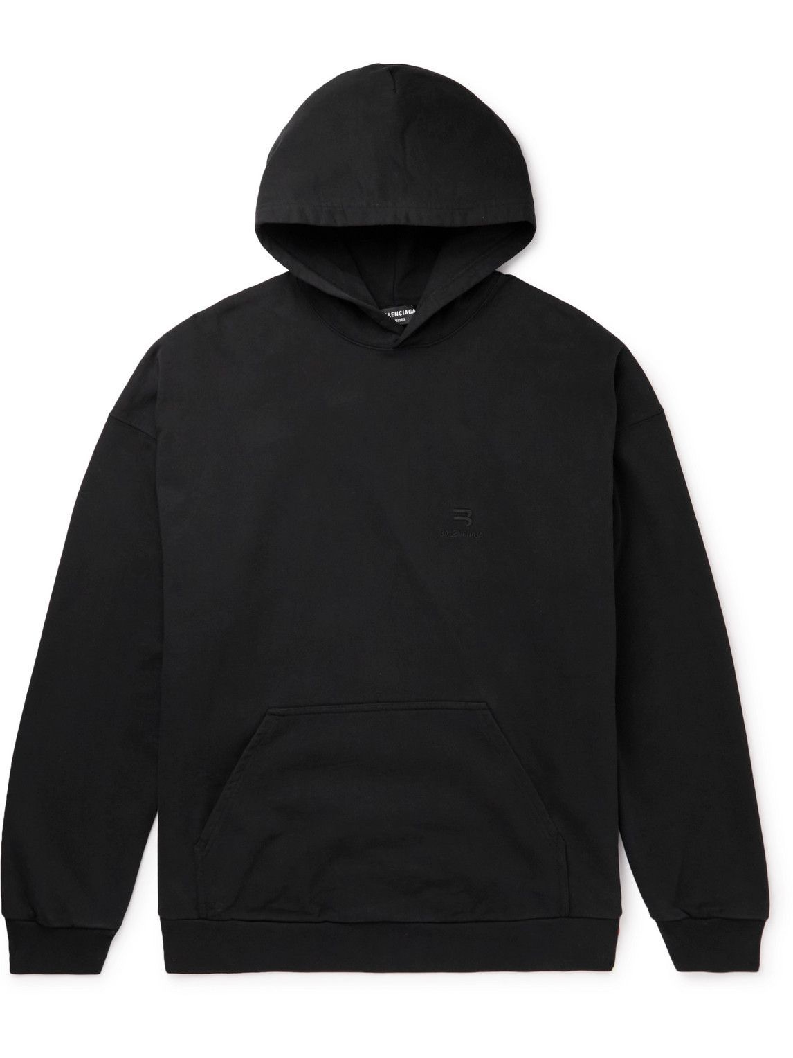 balenciaga logo hoodie black