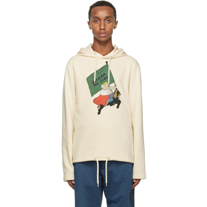 White Babar Edition Printed Hoodie Lanvin