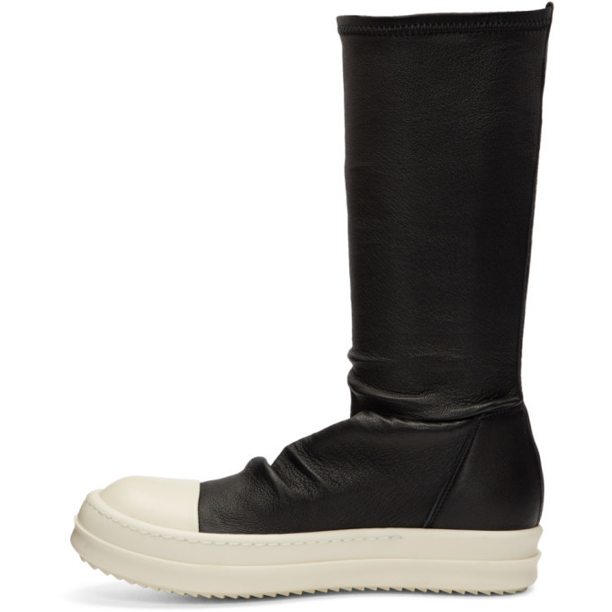 Rick Owens Black Glitter Stocking Boots Rick Owens