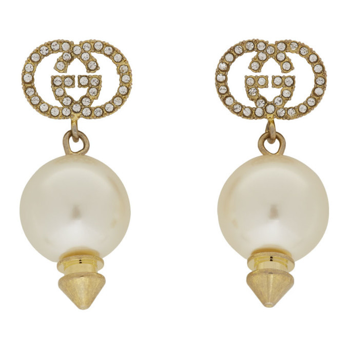 gucci gg pearl earrings