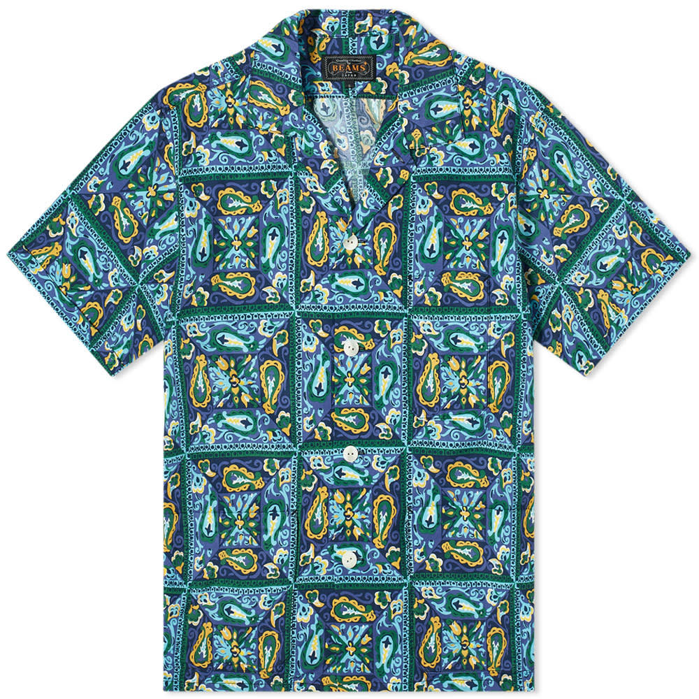 Beams Plus Beach Print Shirt Beams Plus