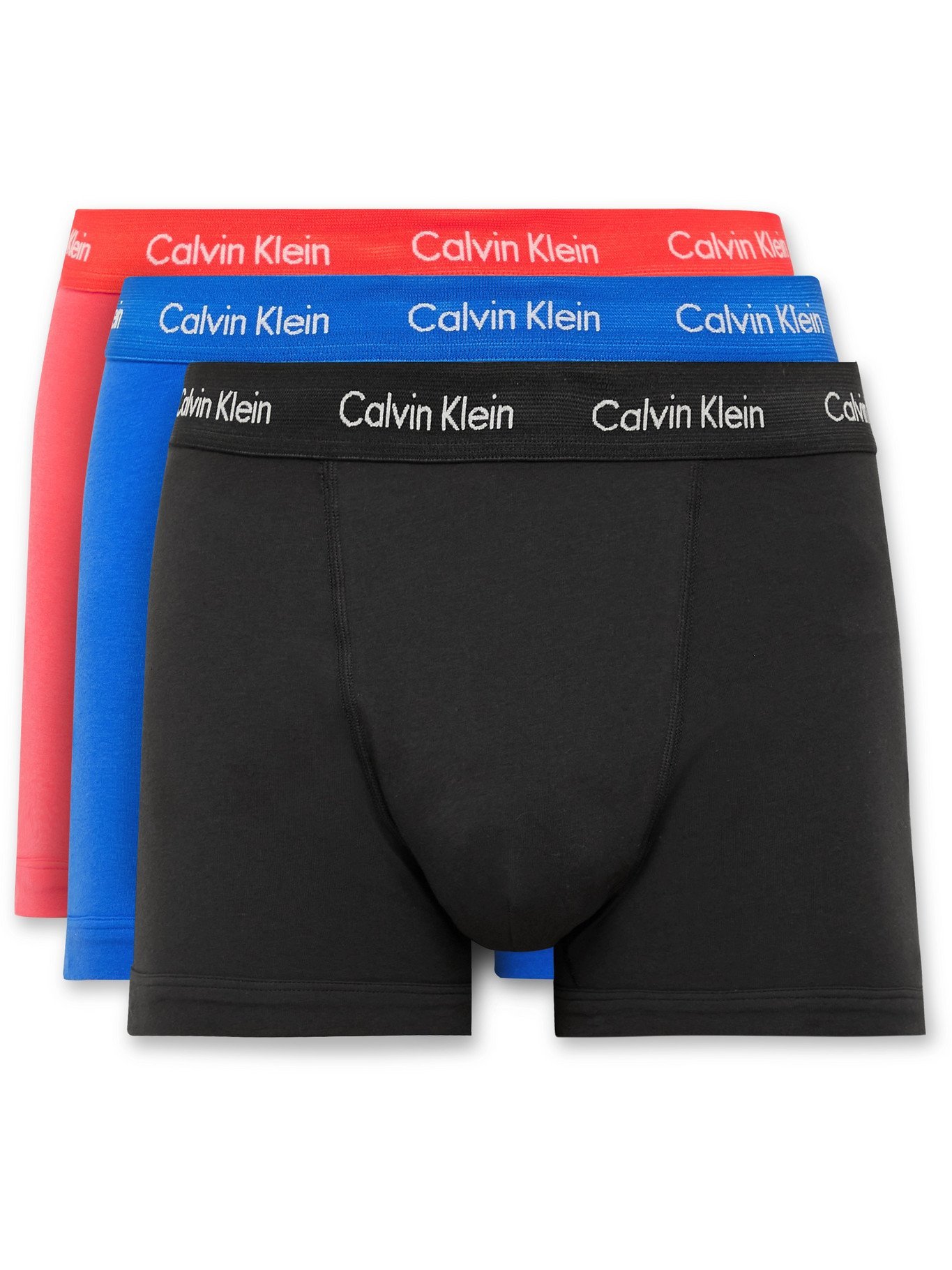 CALVIN KLEIN UNDERWEAR - Three-Pack Stretch-Cotton Boxer Briefs - Multi ...