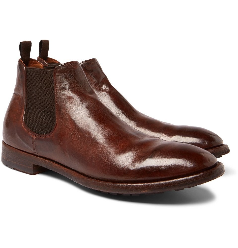 Officine Creative - Princeton Burnished-Leather Chelsea Boots - Men ...