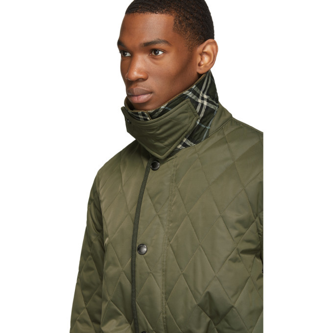 Burberry Green Quilted Tyneside Jacket Burberry