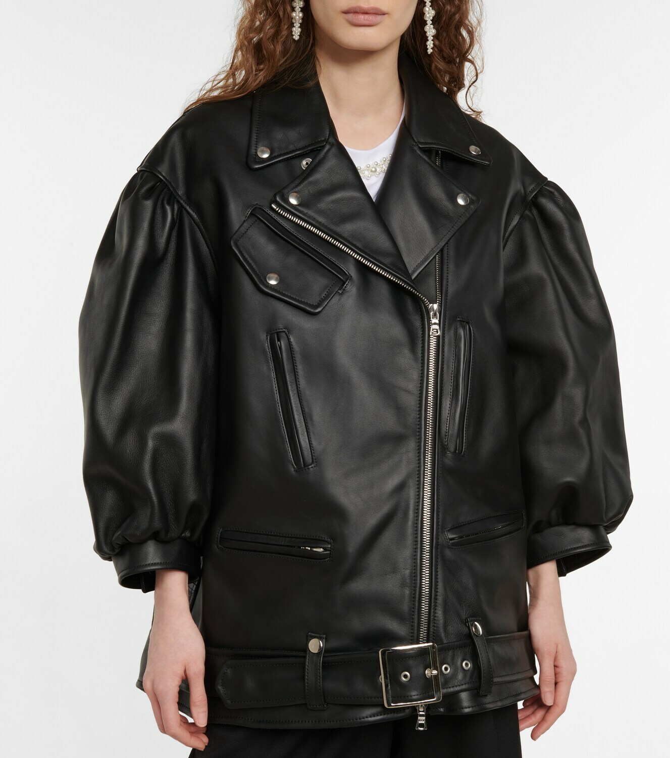 Simone Rocha - Leather biker jacket Simone Rocha