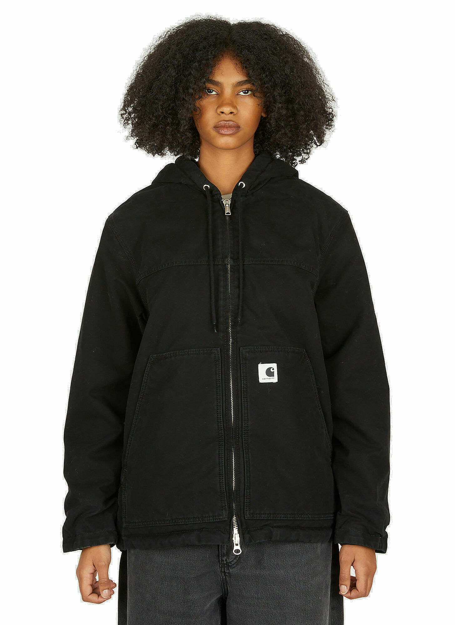 Arlington Hooded Jacket in Black Carhartt WIP