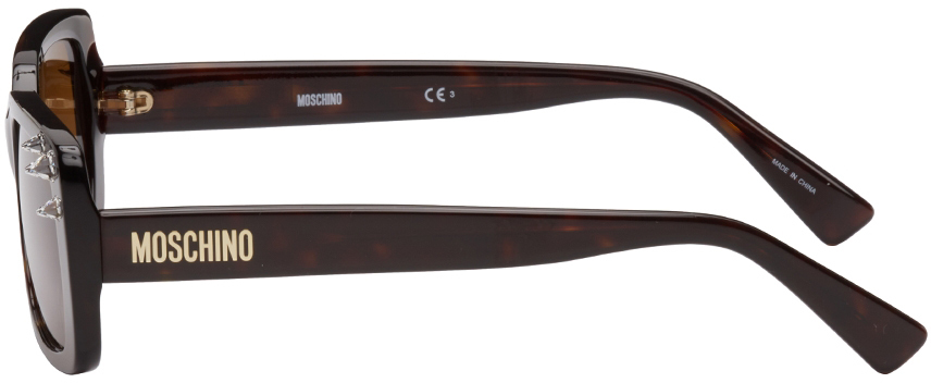 moschino tortoiseshell square sunglasses