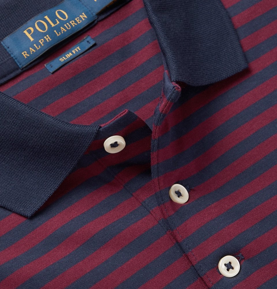 Polo Ralph Lauren - Slim-Fit Striped Cotton-Jersey Polo Shirt 