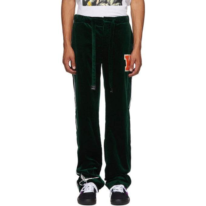 off white green pants