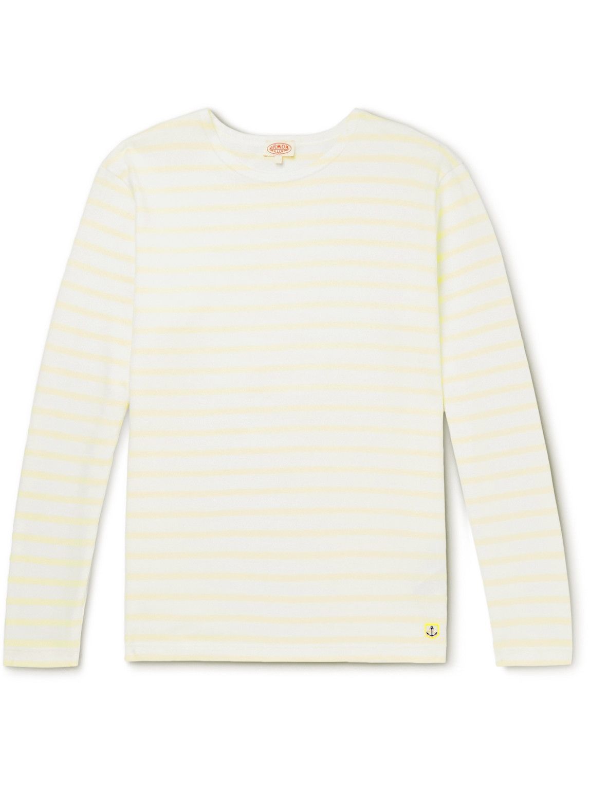 Photo: Armor Lux - Striped Organic Cotton-Jersey T-Shirt - Yellow
