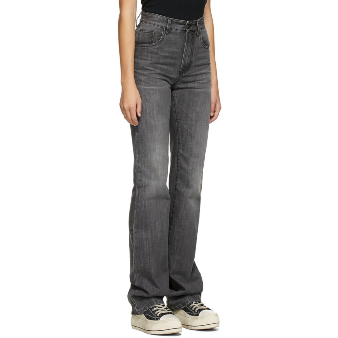 flared grey jeans