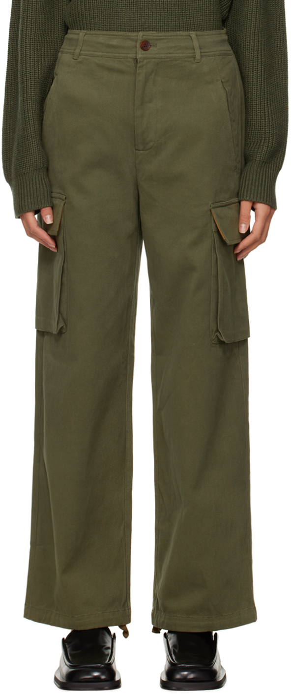 6397 Green Drawstring Cargo Pants 6397