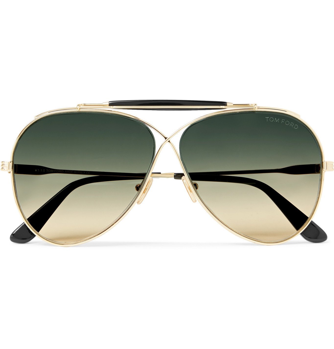 TOM FORD - Holden Aviator-Style Gold-Tone and Acetate Sunglasses - Gold TOM  FORD