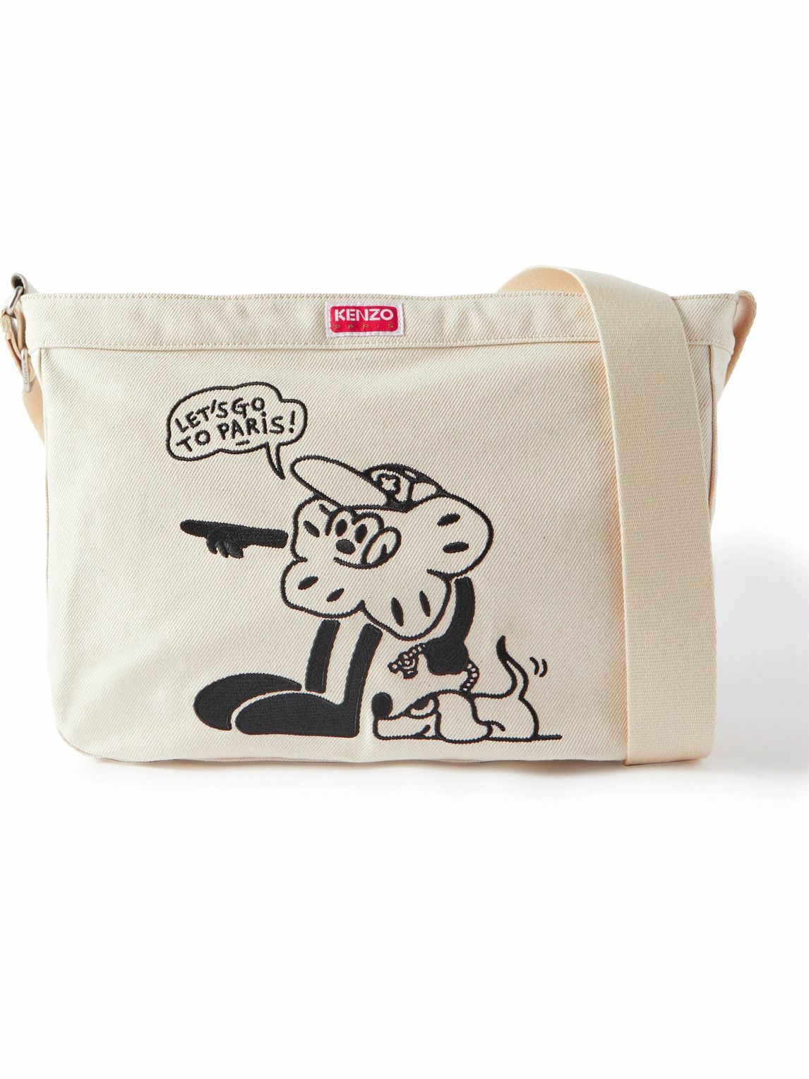 KENZO LogoEmbroidered Canvas Messenger Bag Kenzo
