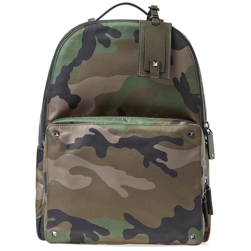 Valentino Nylon Jacquard Camo Backpack Valentino