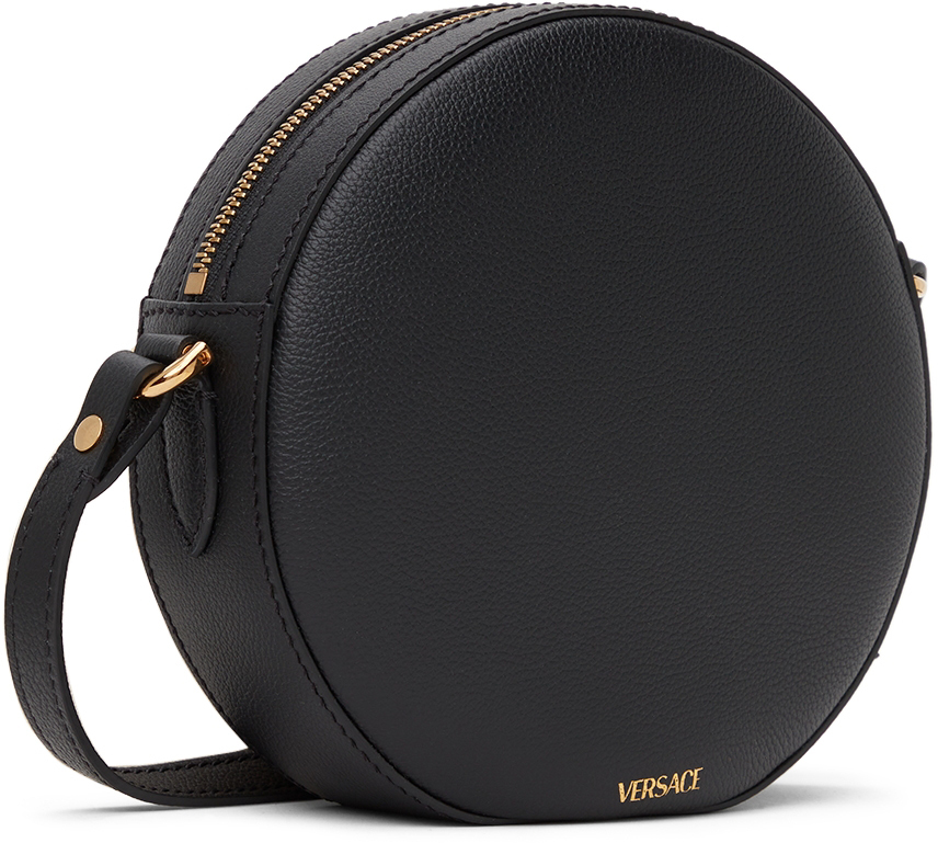 Versace Black 'La Medusa' Round Camera Bag Versace