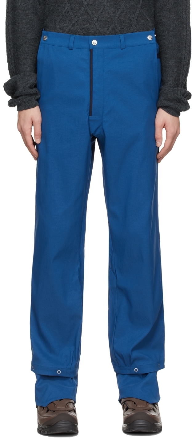 Kiko Kostadinov Blue Haidu Hem Trousers Kiko Kostadinov