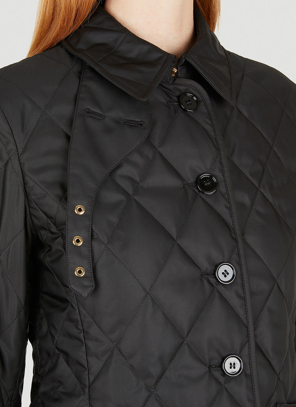 Fernleigh Quilted Jacket in Black Burberry