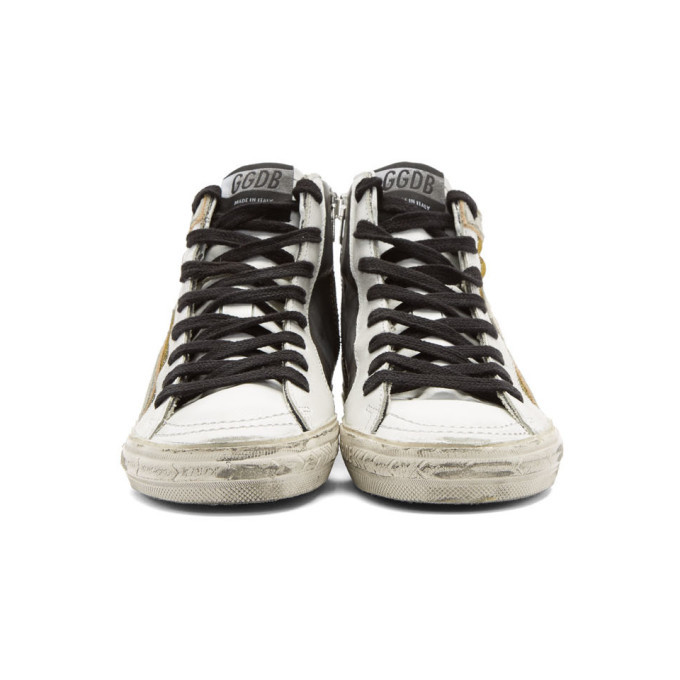 golden goose gunmetal shimmer slide