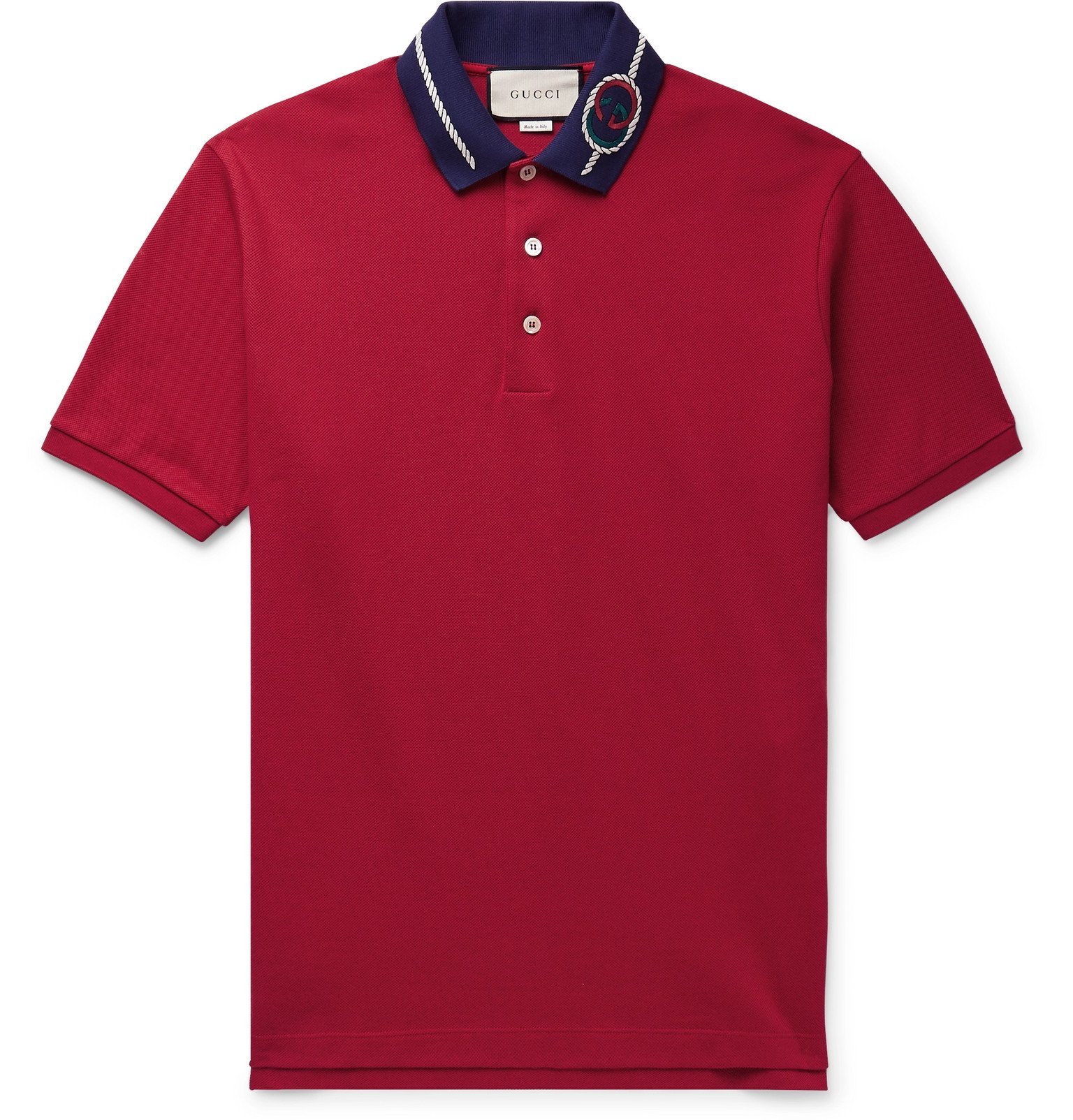 gucci polo shirt red