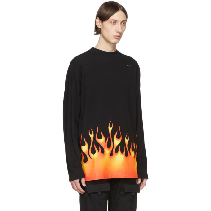 Multicolor Burning Logo T-Shirt Palm Angels