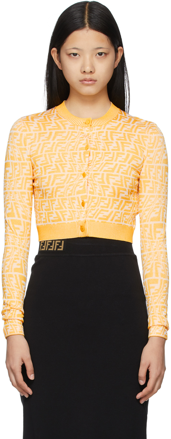 fendi yellow cardigan