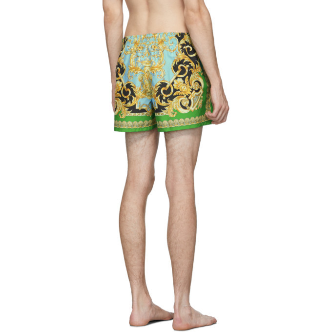 versace green swim shorts