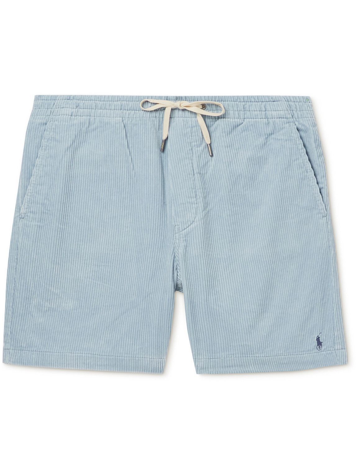 Polo Ralph Lauren - Prepster Straight-Leg Cotton-Corduroy Drawstring Shorts - Blue