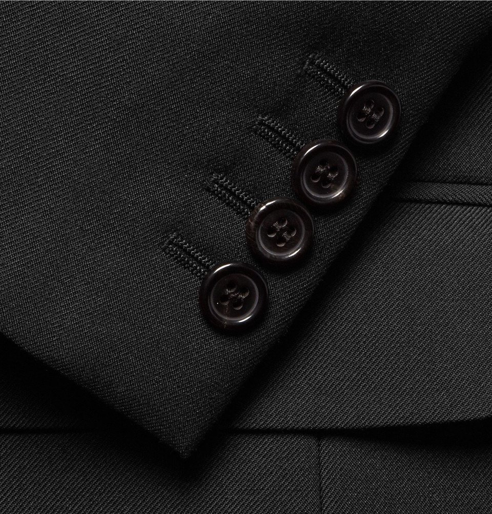 Saint Laurent - Black Slim-Fit Virgin Wool-Gabardine Suit - Men 