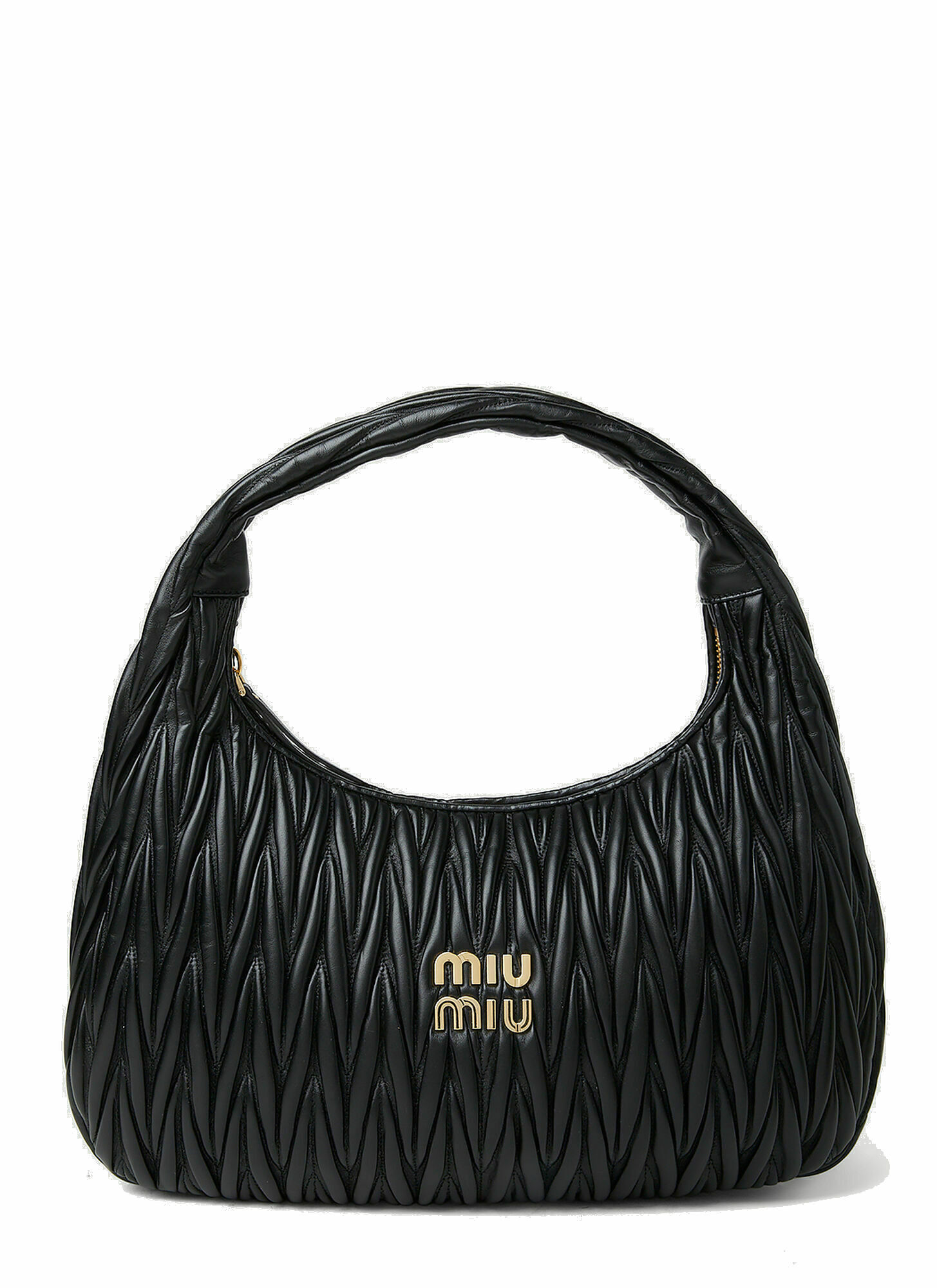 Miu Miu - Wander Hobo Bag in Black Miu Miu