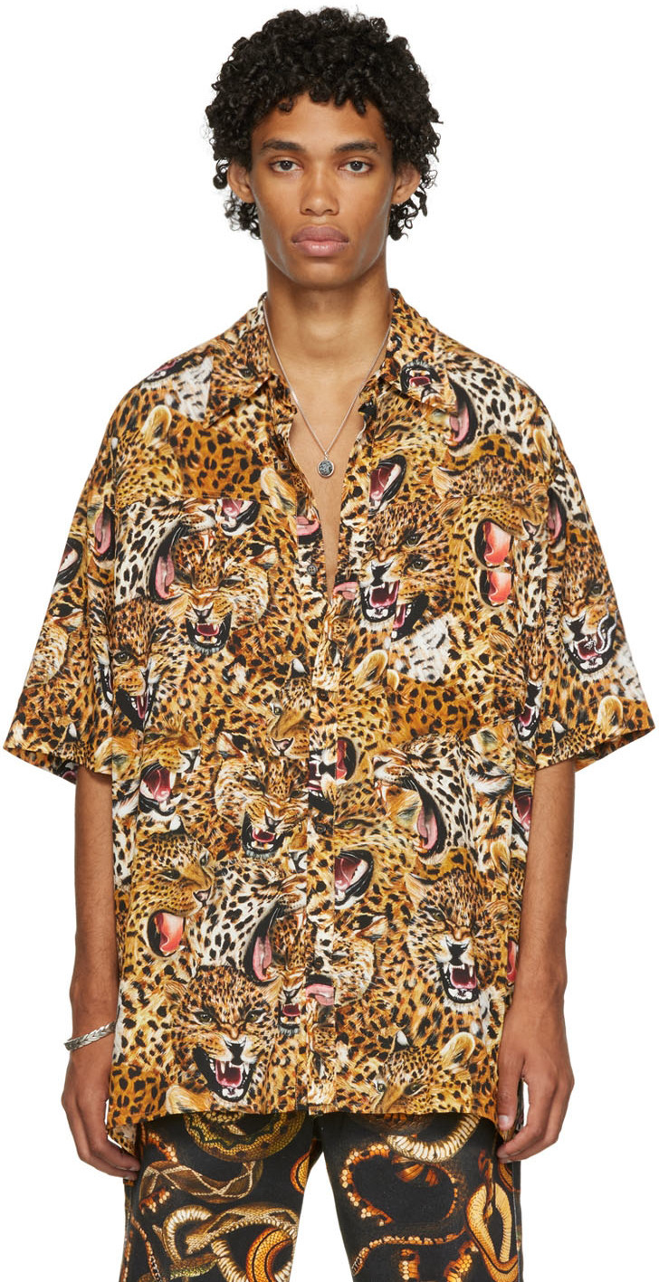 Photo: LU'U DAN Beige Leopard Collage Shirt