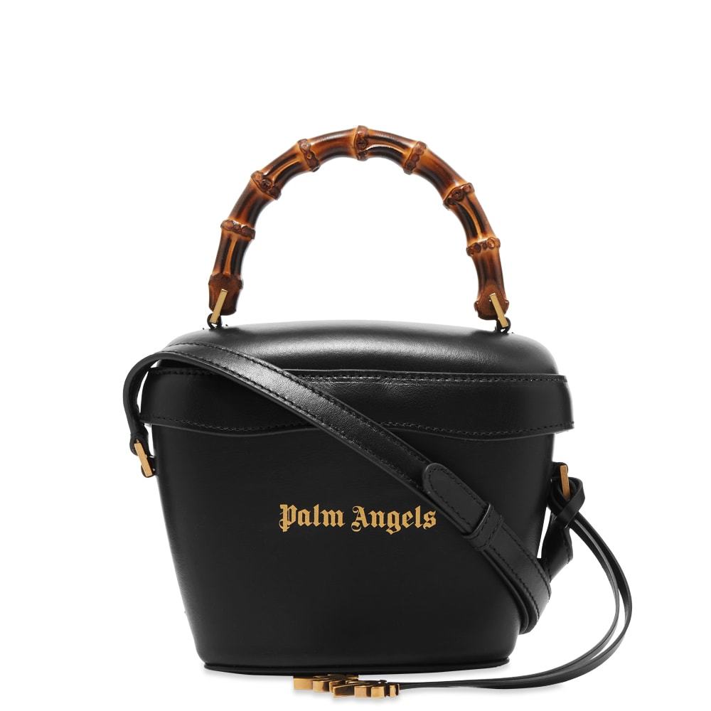 palm angels black padlock bag