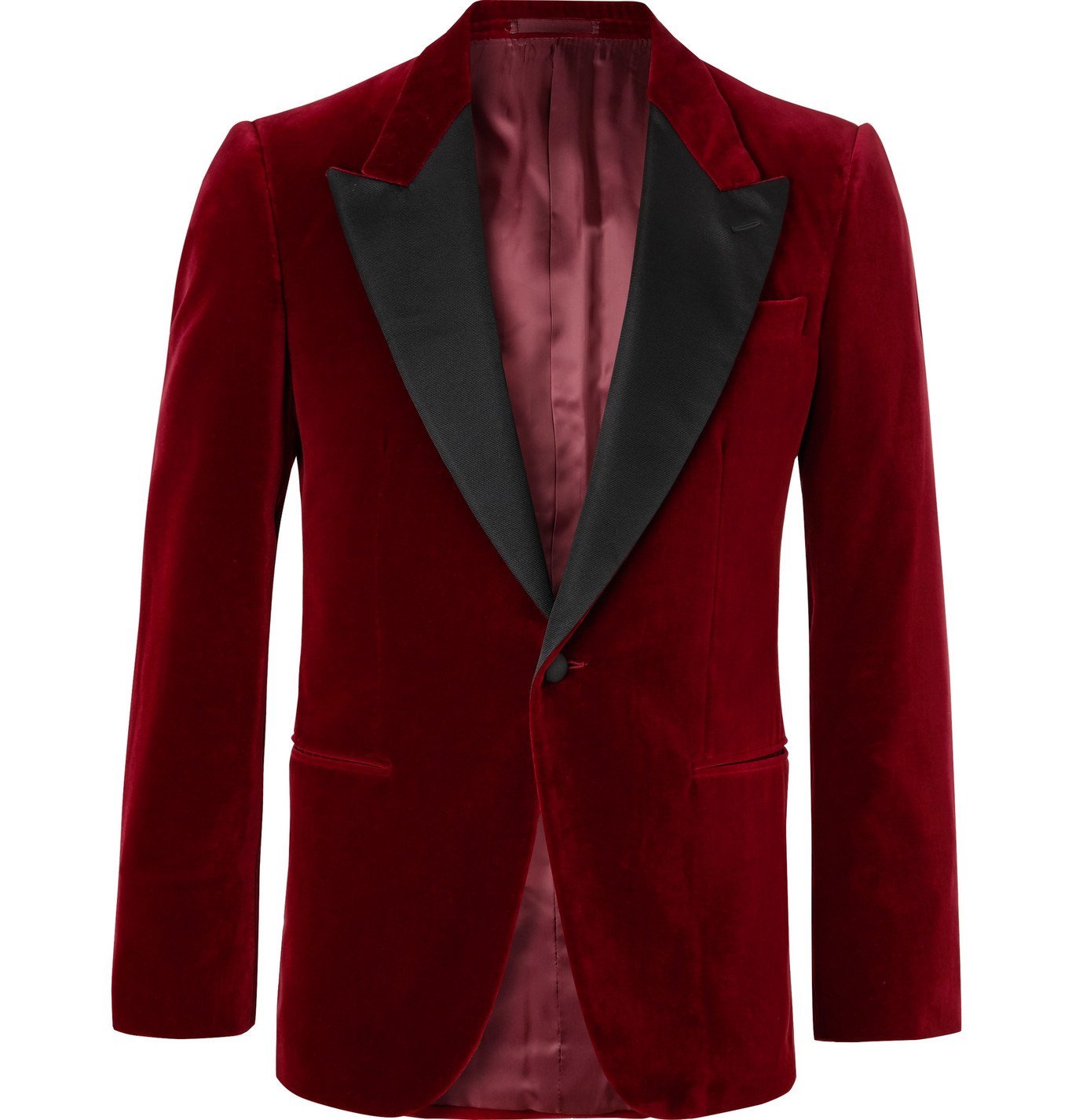 Kingsman - Slim-Fit Satin-Trimmed Cotton-Velvet Tuxedo Jacket ...