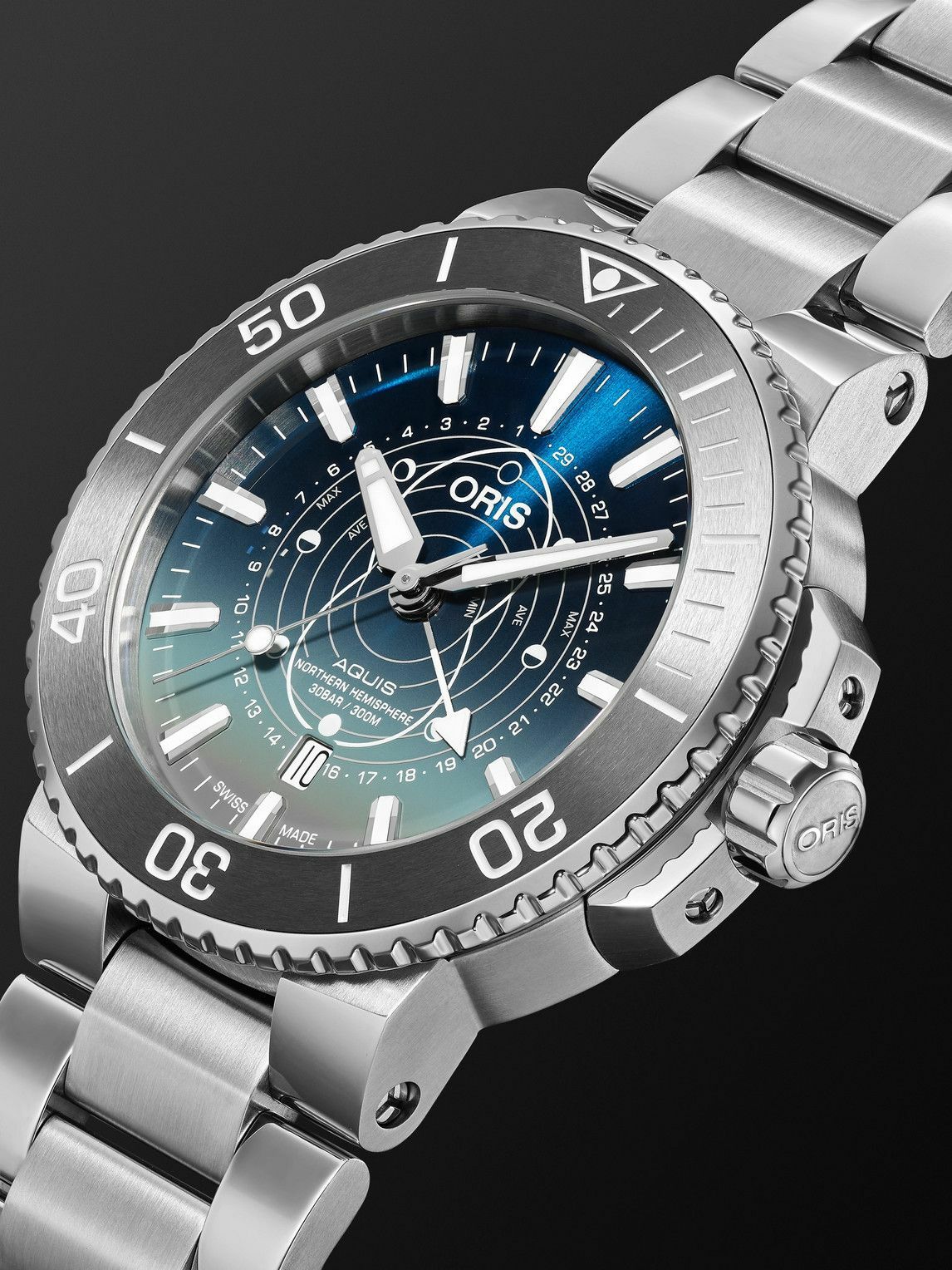 Oris Aquis Dat Watt Limited Edition Automatic 43.5mm Stainless Steel Watch, Ref. No. 01 761