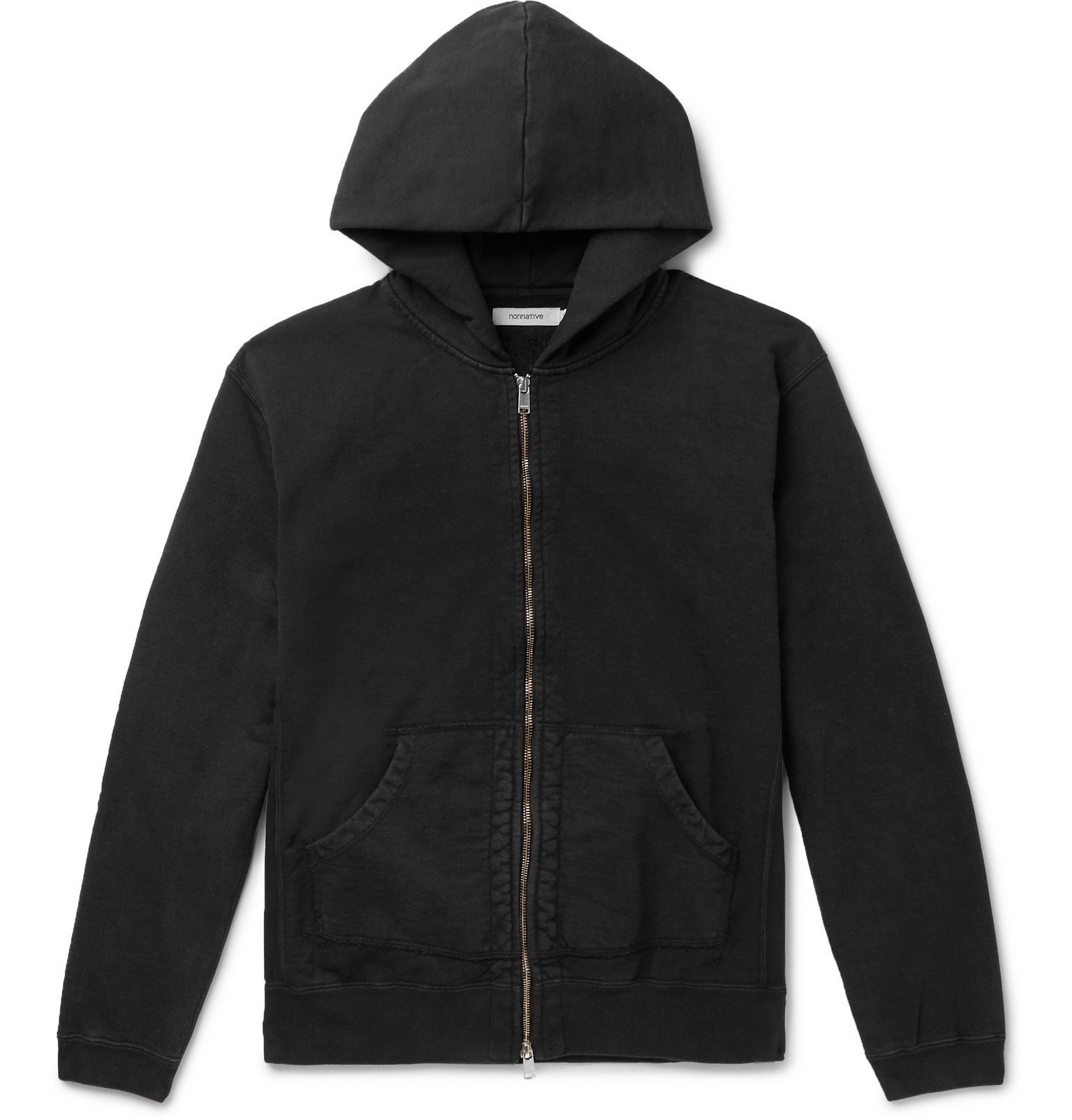 nonnative Dweller Overdyed Loopback CottonJersey ZipUp Hoodie