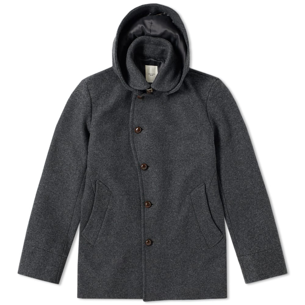 Edifice Melton Shawl Collar Jacket Grey Edifice