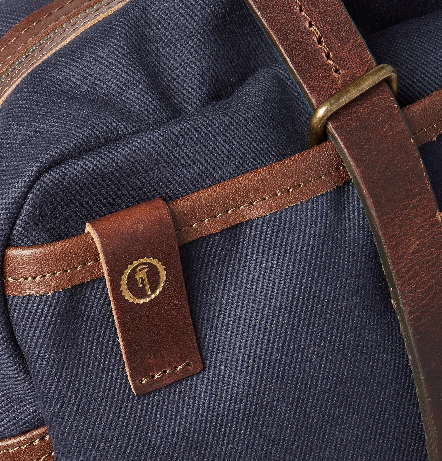 Bleu de Chauffe The Reporter LeatherTrimmed WaxedCotton Briefcase