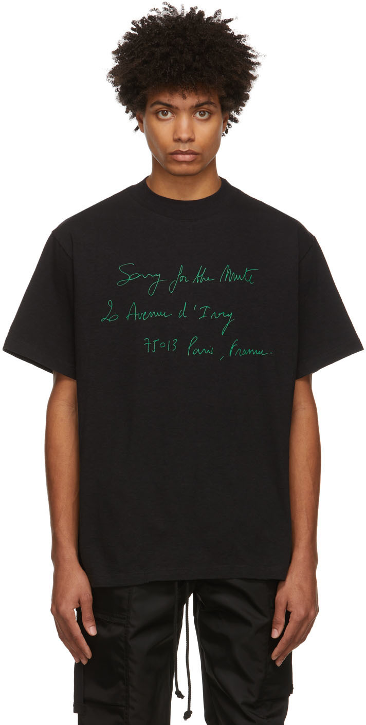 Song for the Mute Black 'Big Script' High Neck T-Shirt Song for the Mute