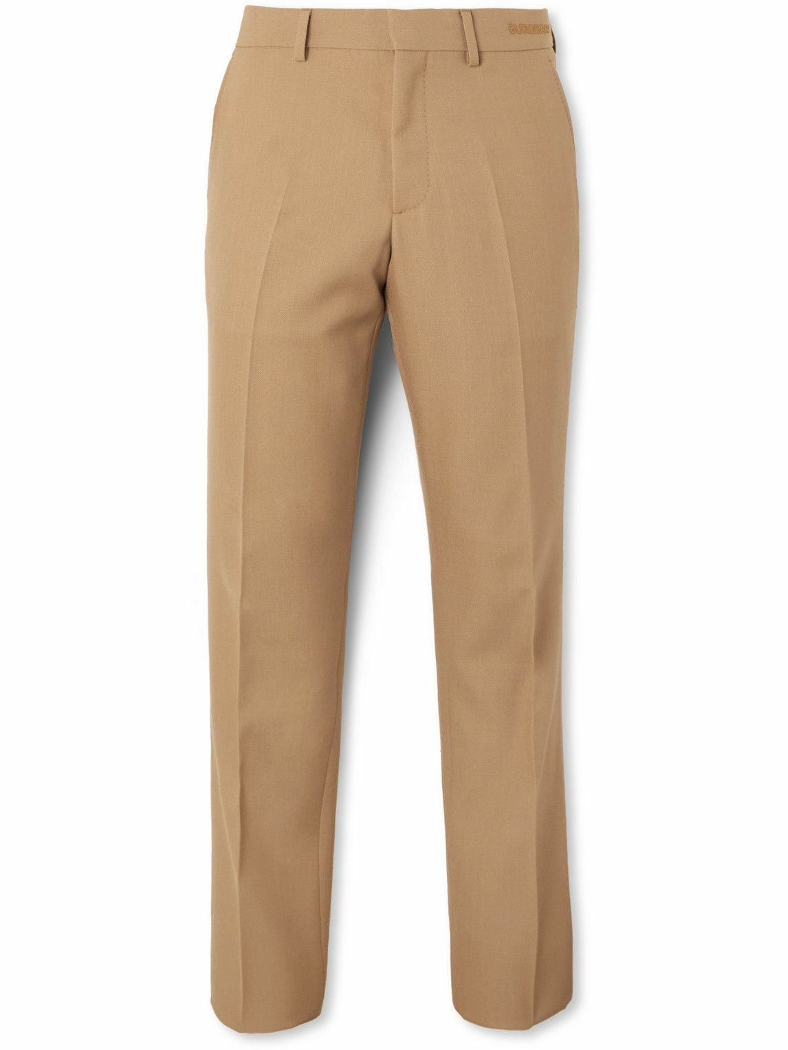 Photo: Burberry - Clarence Slim-Fit Wool and Silk-Blend Twill Suit Trousers - Brown