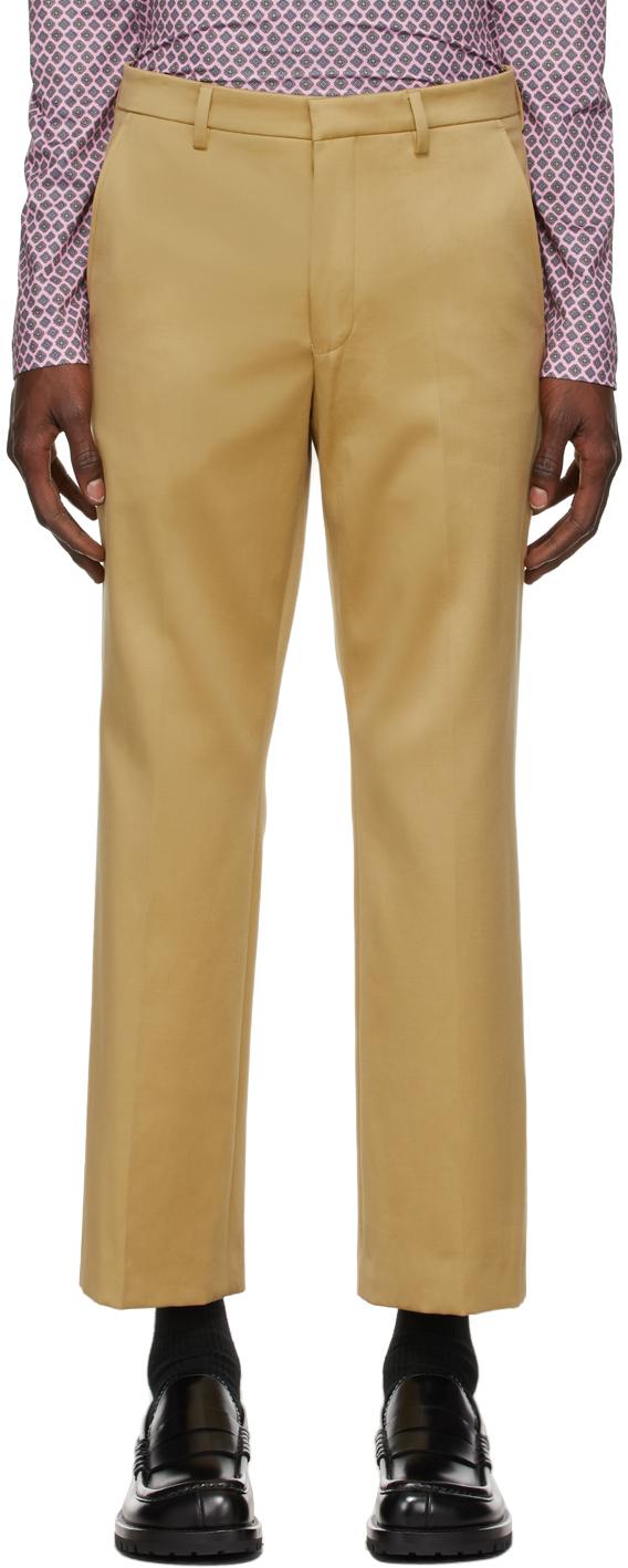 Noten Beige Straight Leg Trousers Dries 
