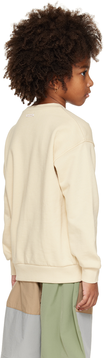 Kodomo BEAMS Kids Beige Embroidered Sweatshirt Kodomo BEAMS