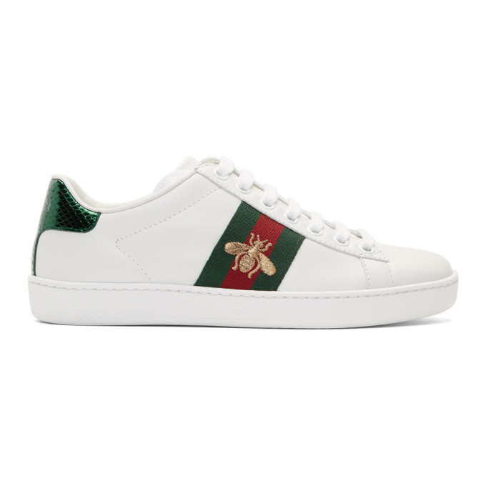 Gucci White Bee Ace Sneakers Gucci