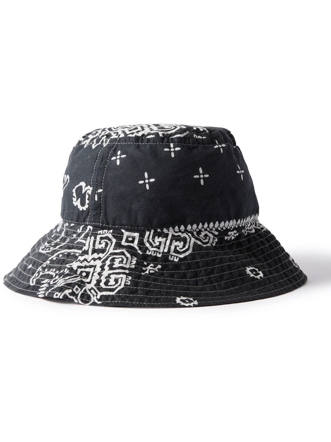 KAPITAL - Logo-Appliquéd Bandana-Print Cotton-Voile Bucket Hat KAPITAL