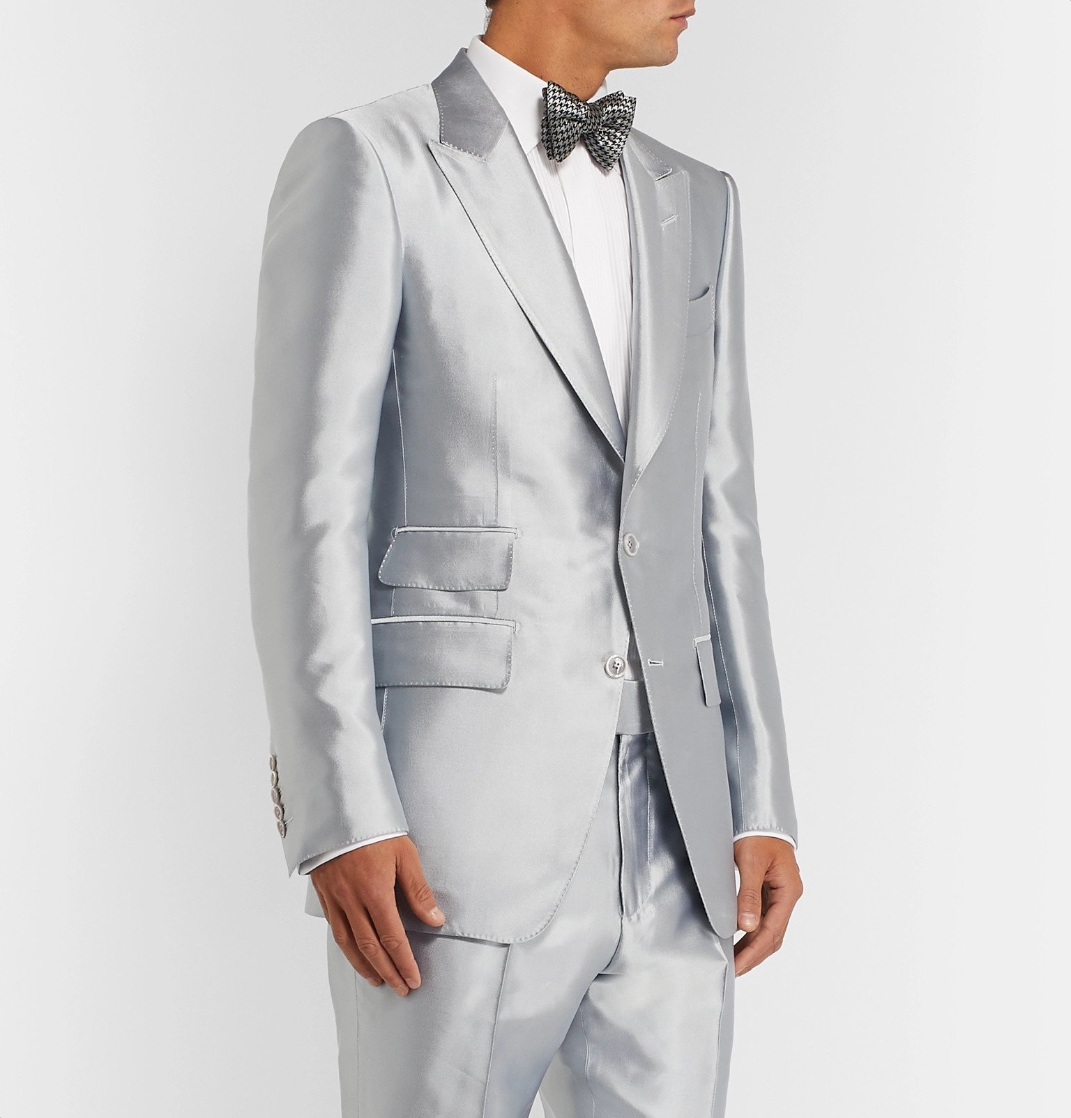 TOM FORD - Silver Atticus Slim-Fit Satin-Twill Tuxedo Jacket - Silver TOM  FORD