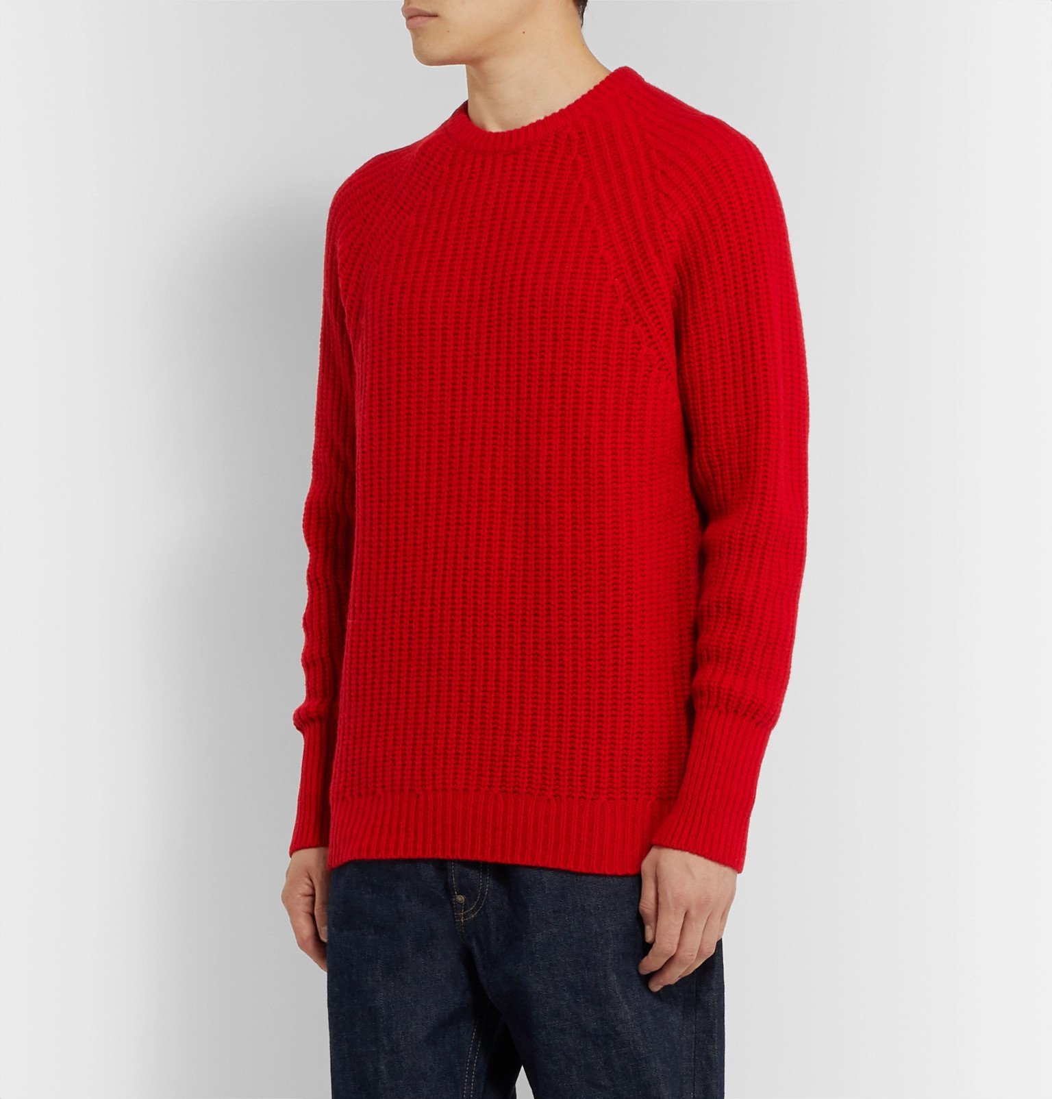 Barbour - Tynedale Ribbed Wool Sweater - Red