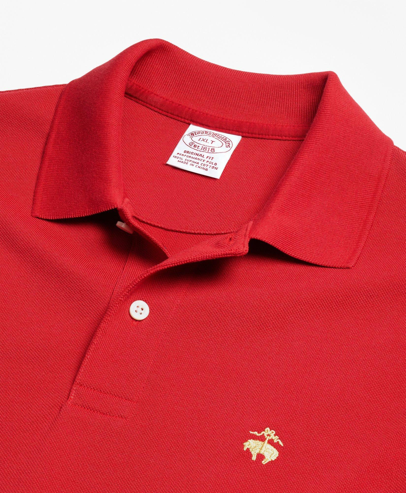 Brooks Brothers Men's Golden Fleece Big & Tall Supima Polo Shirt | Red