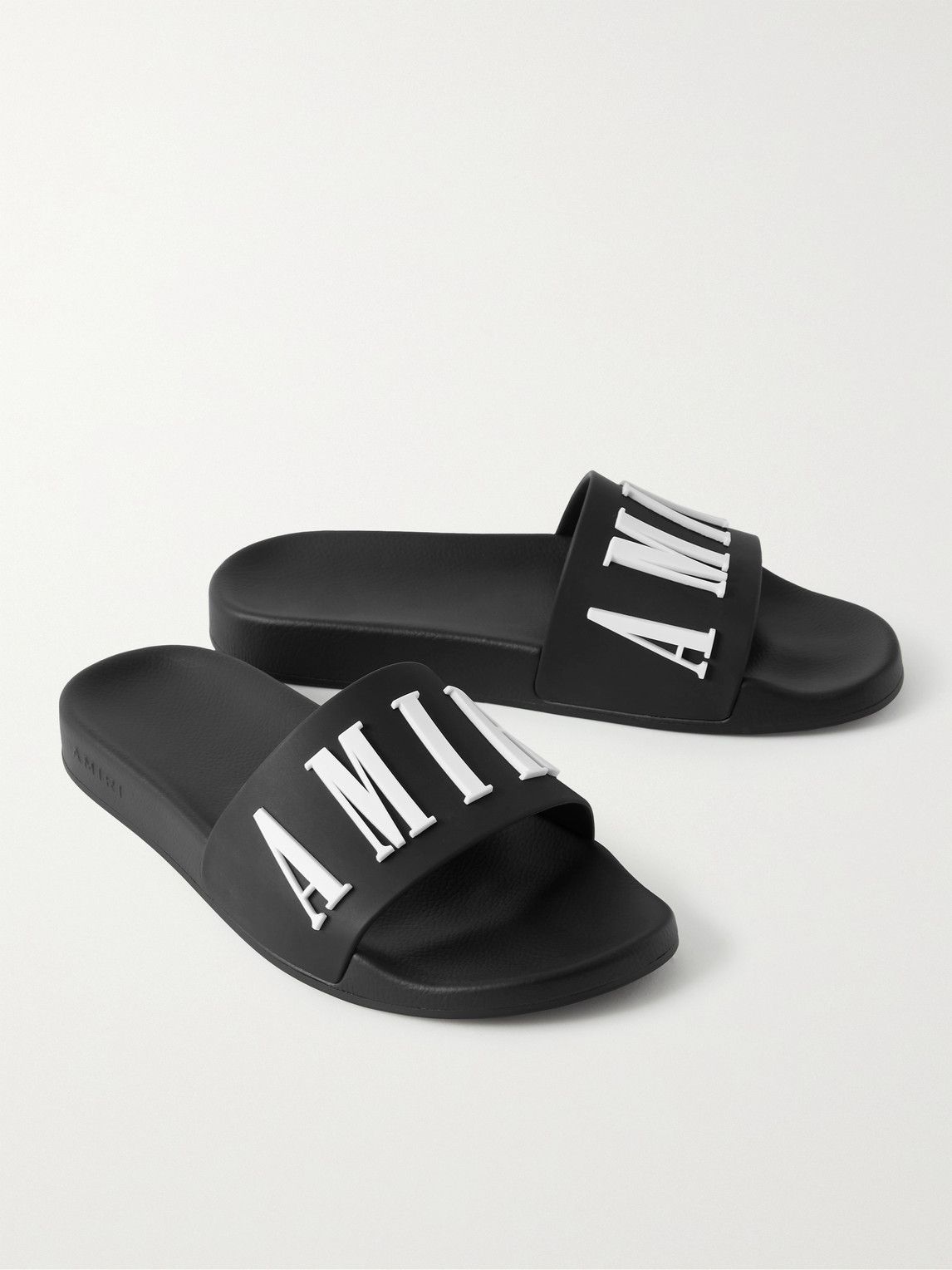 AMIRI - Logo-Embossed Rubber Slides - Black Amiri